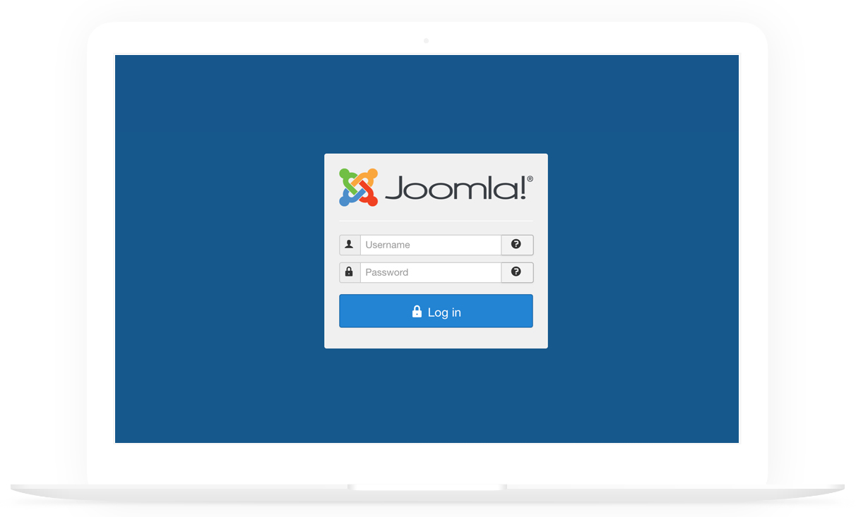 An example of the Joomla administrator login screen