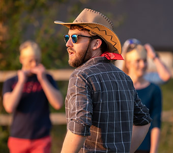 Adam in a cowboy hat