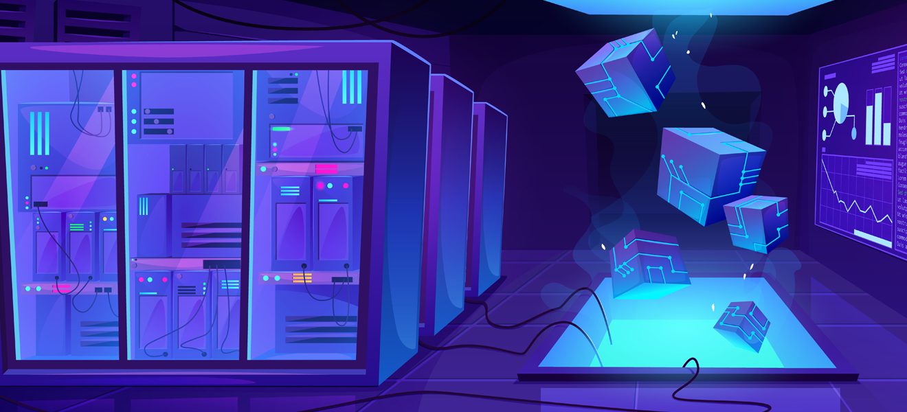 illustrative graphic of a server room