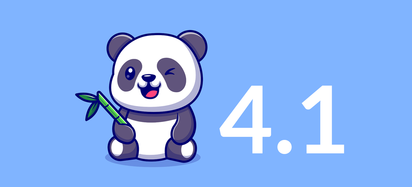 illustrative graphic of panda character next to 4.1