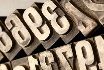 typesetting font blocks