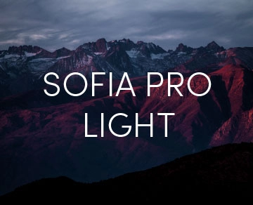 Sofia Pro Light.