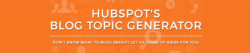 Blog topic generator.