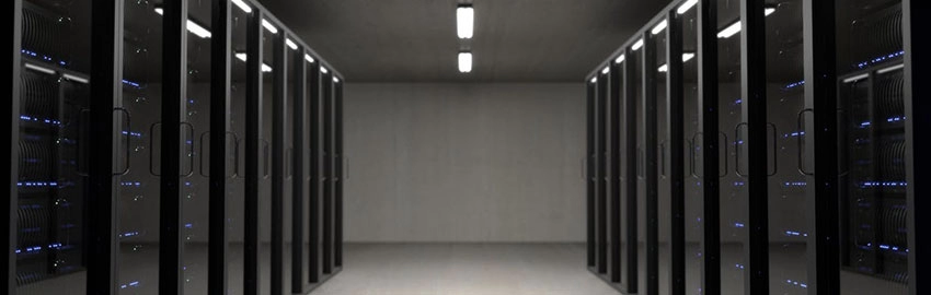 Backup storage at a data center.