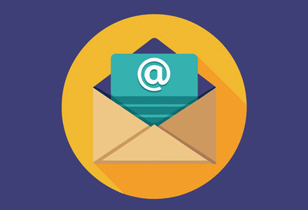 illustrative graphic of email envelope opening