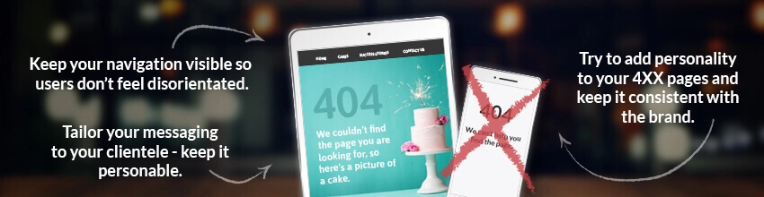 Custom 404 page.