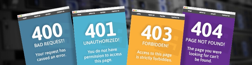 Examples of HTTP 400 errors.