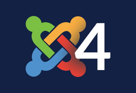 graphic showing the joomla brand logo next to the number 4