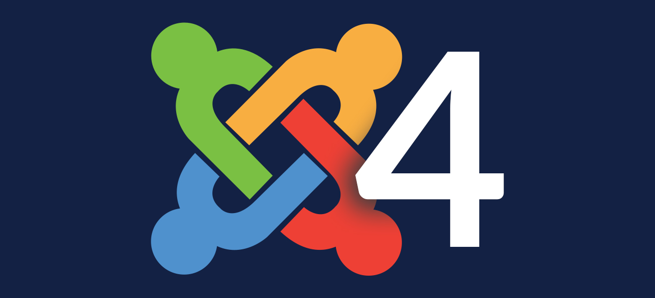 graphic showing the joomla brand logo next to the number 4