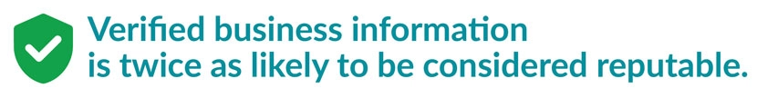 Verified Google Business Profile listing twice more reputable.