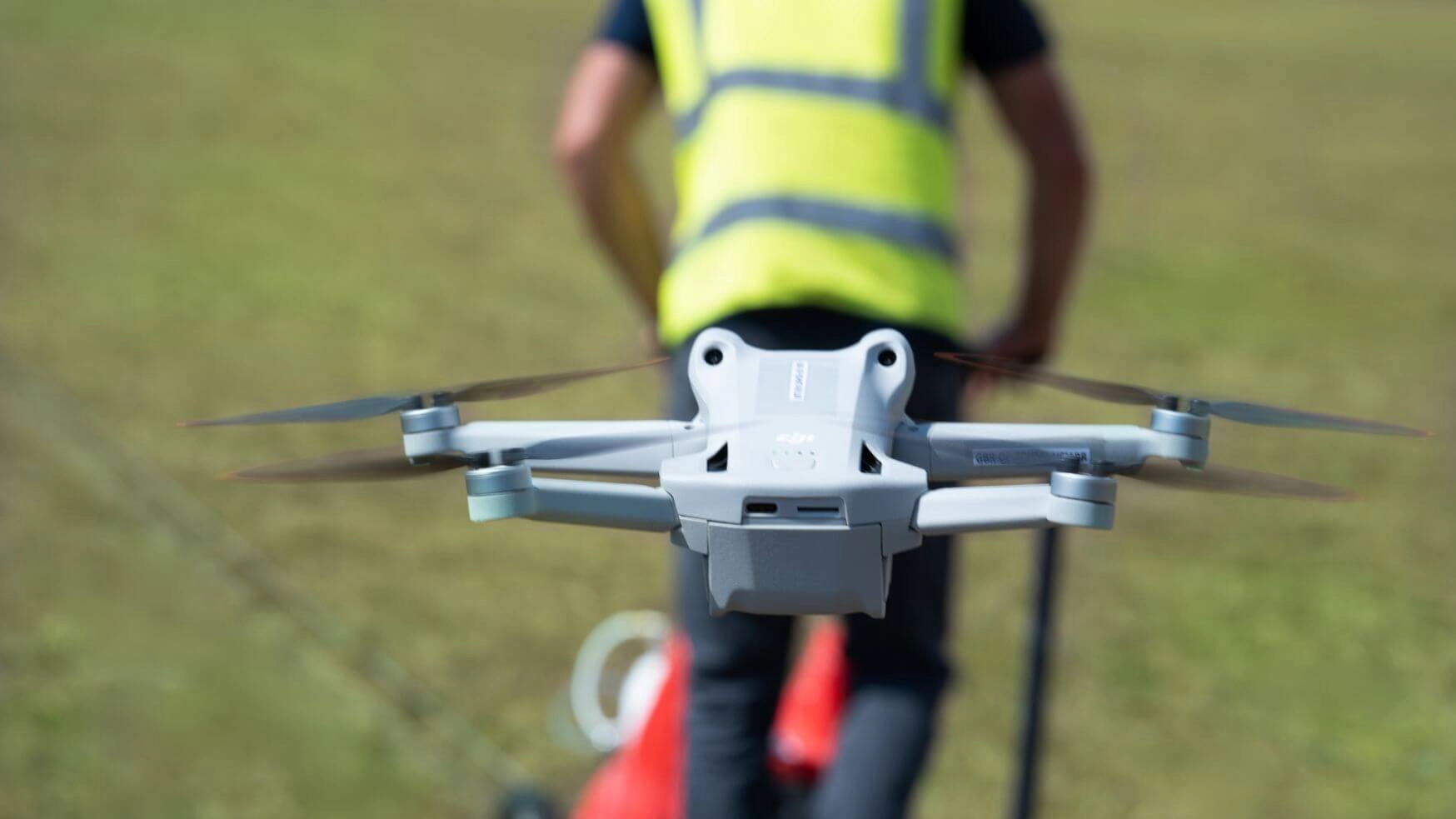 Close up of a camera drone.