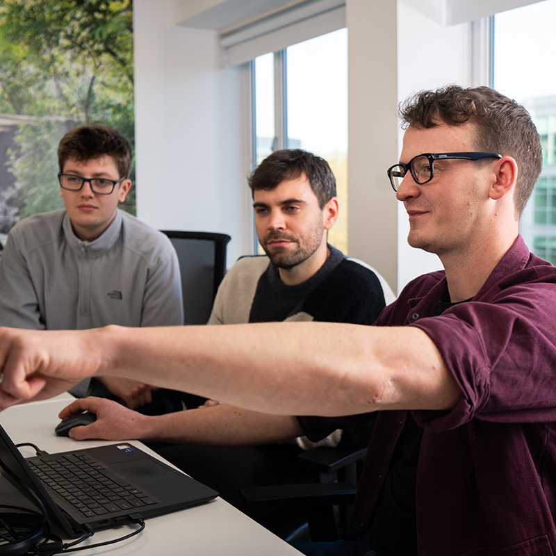 Kian, Will and David working together