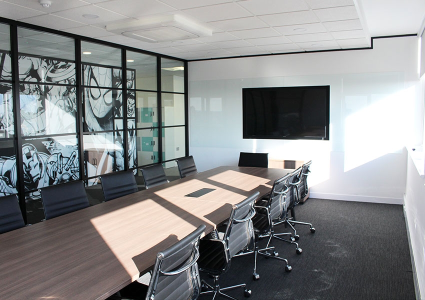 The long meeting room.