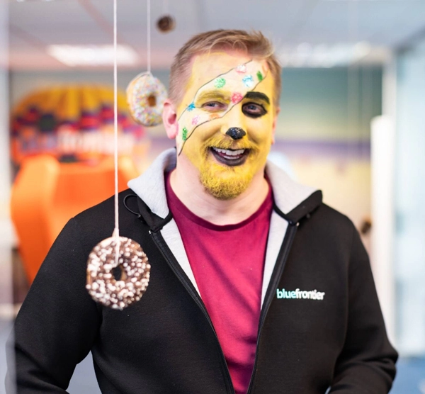 James Fry of Blue Frontier as Pudsey Bear