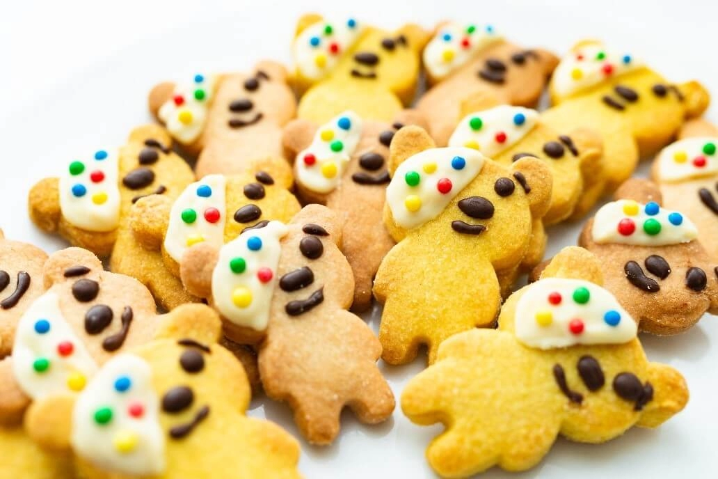 Pudsey Bear biscuits.