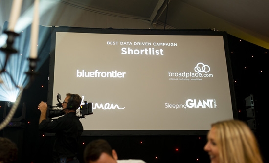 Blue Frontier on the 'Best data driven campaign' shortlist.