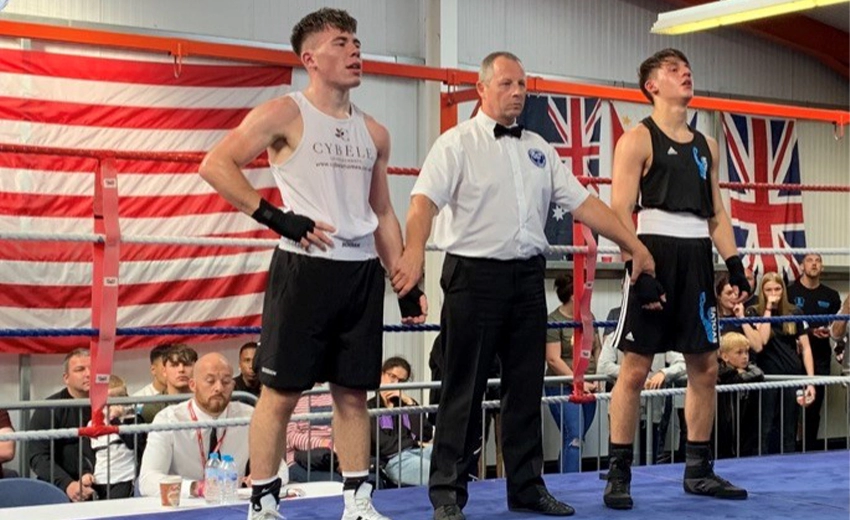 Hugo in the boxing ring.