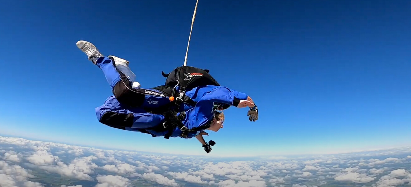 Above the clouds skydiving!