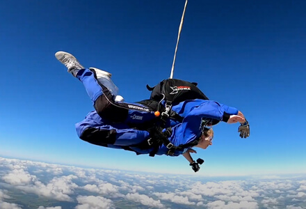 Above the clouds skydiving!