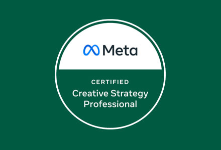 Meta certification for a Creative Strategy Professional.