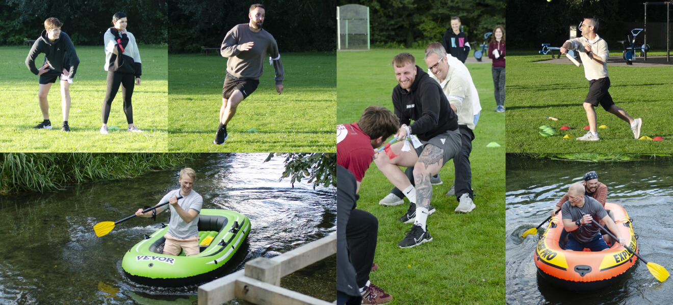 Sports day event collage.