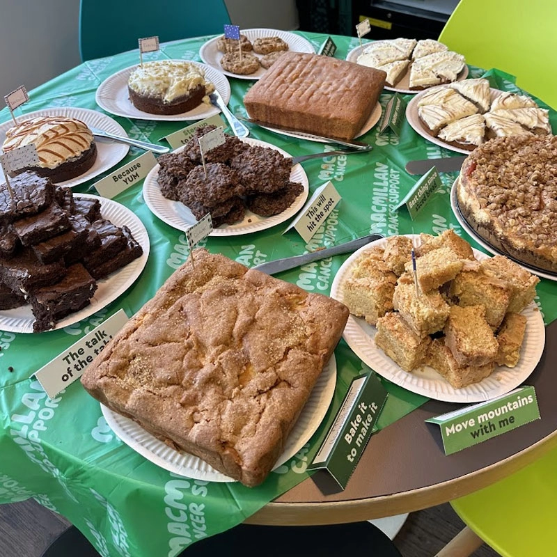 Full table of delicious baked goods