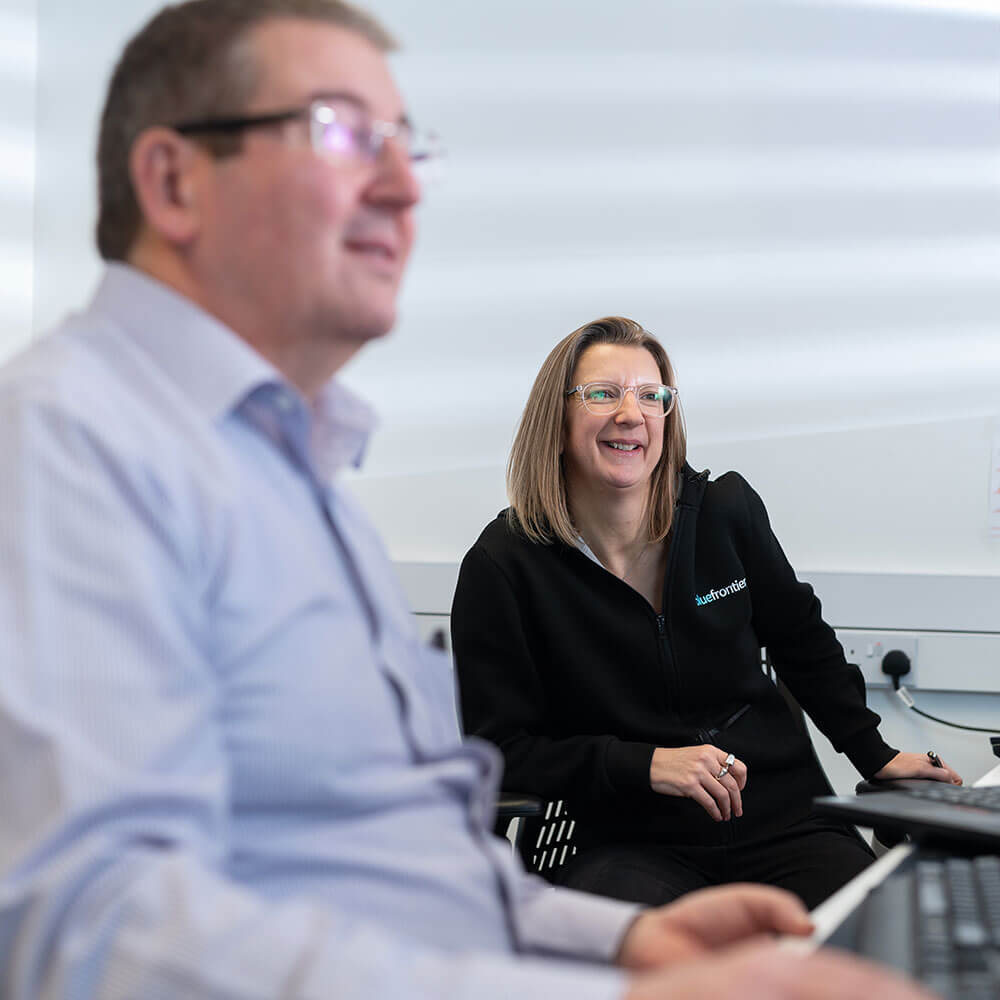 Bernie and Hannah in the Salisbury Office